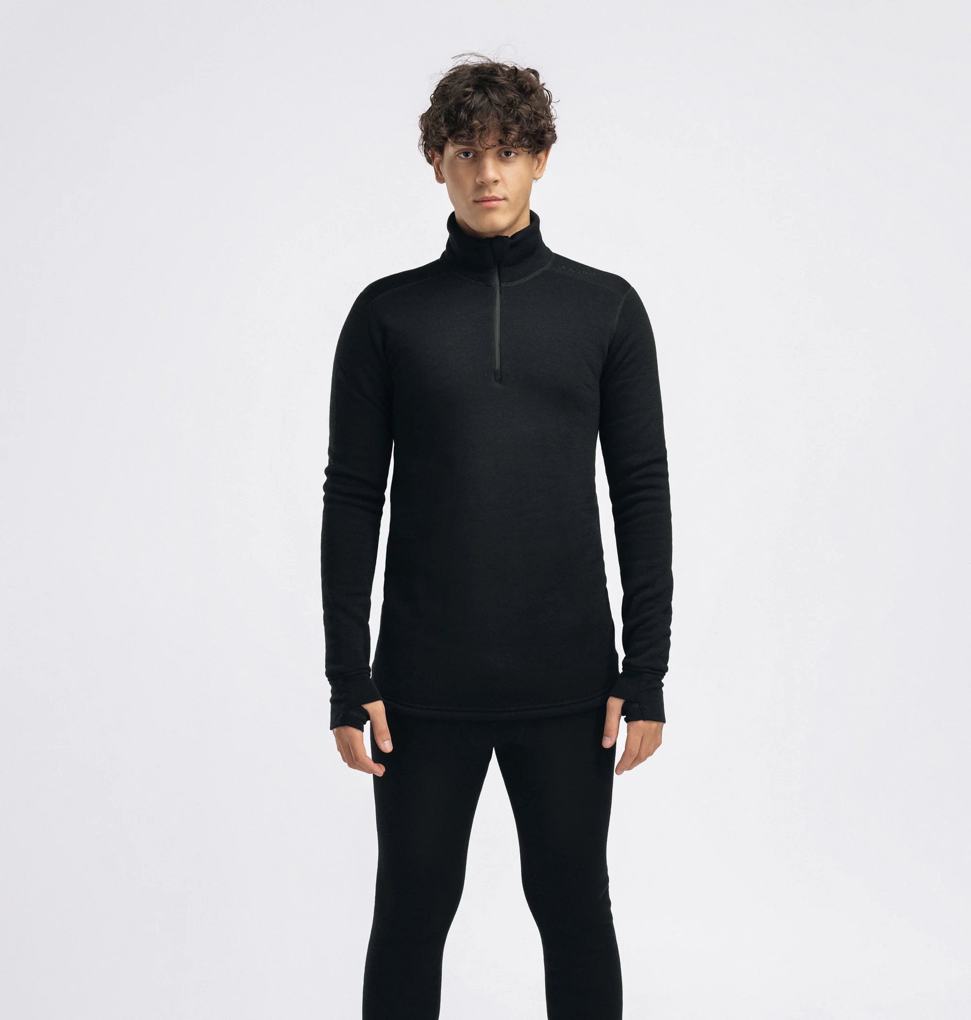 Merino Fleecewool Polo Zip Mens