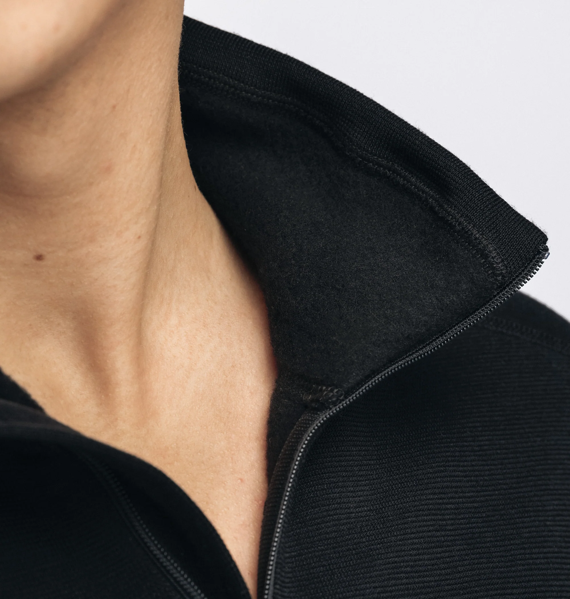 Merino Fleecewool Polo Zip Mens - Image 3