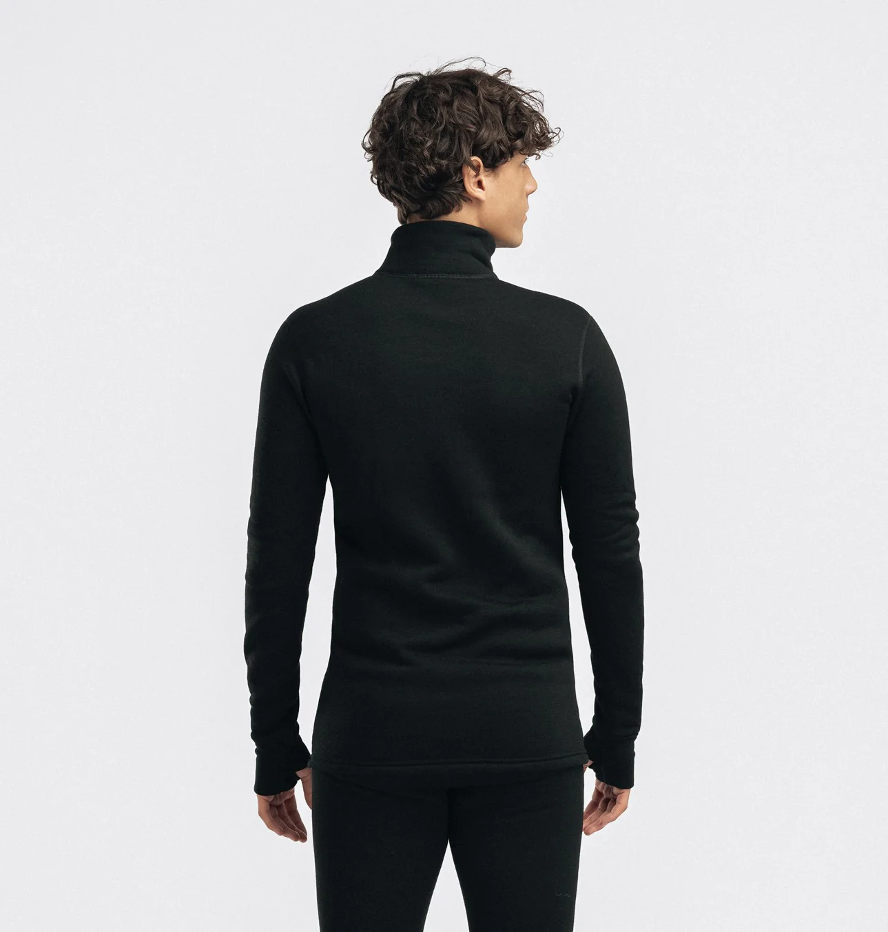 Merino Fleecewool Polo Zip Mens - Image 4