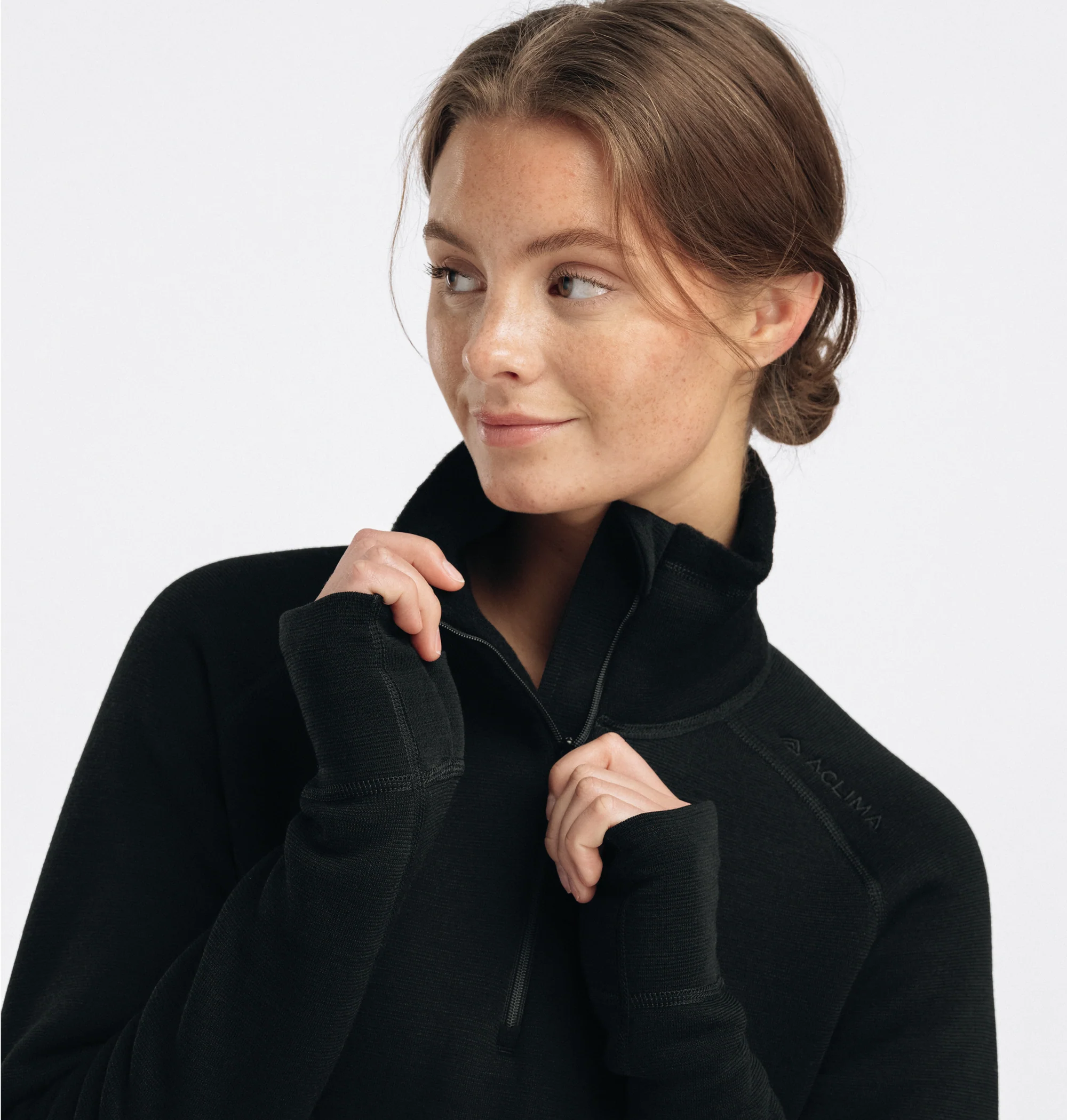 Merino Fleecewool Polo Zip Womens