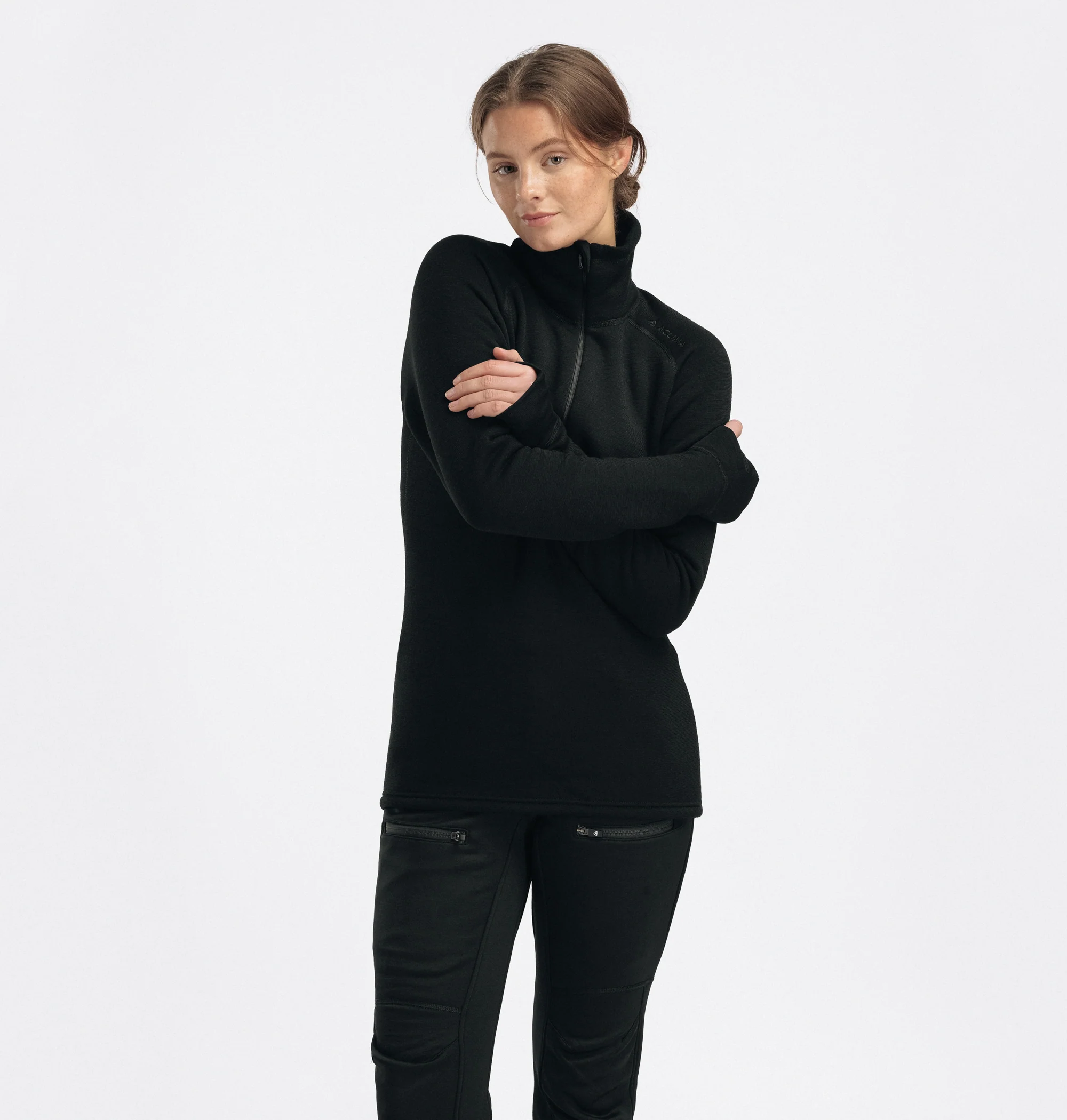 Merino Fleecewool Polo Zip Womens - Image 4