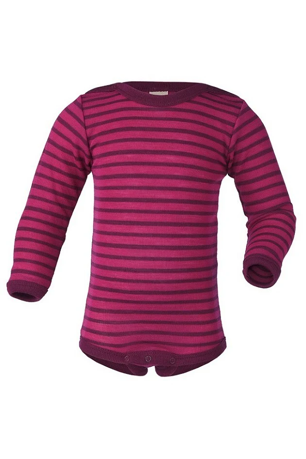 Baby Body Merino-Seide Langarm mit Schulterknöpfen - Image 5