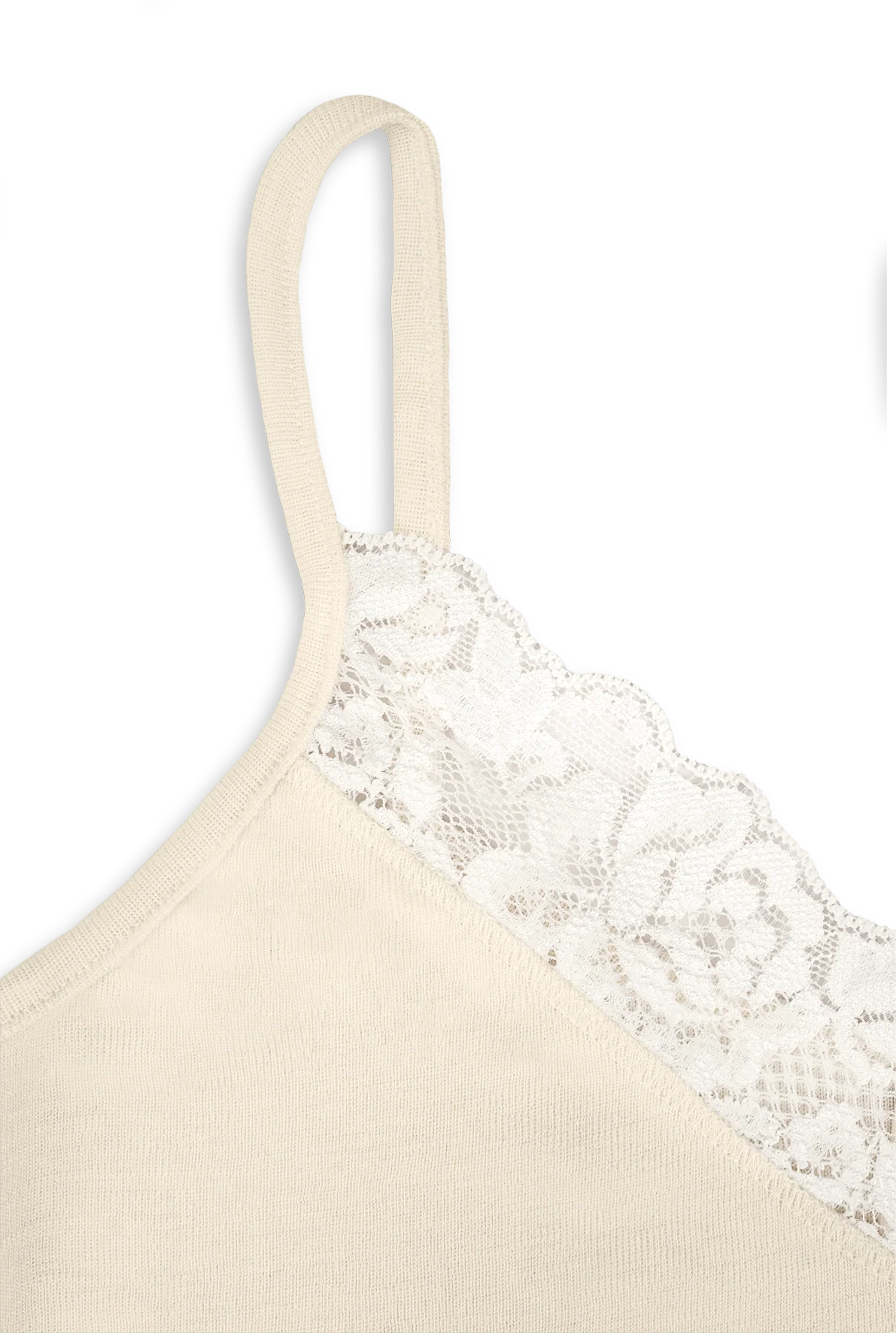 Merino-Seide Damen Top mit Spitze - Image 4