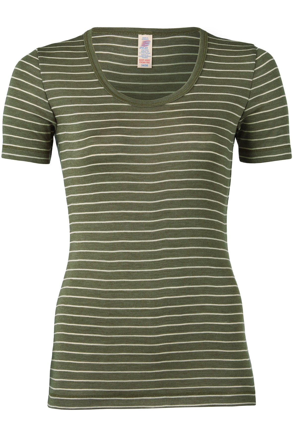 Merino-Seide Shirt gestreift Damen
