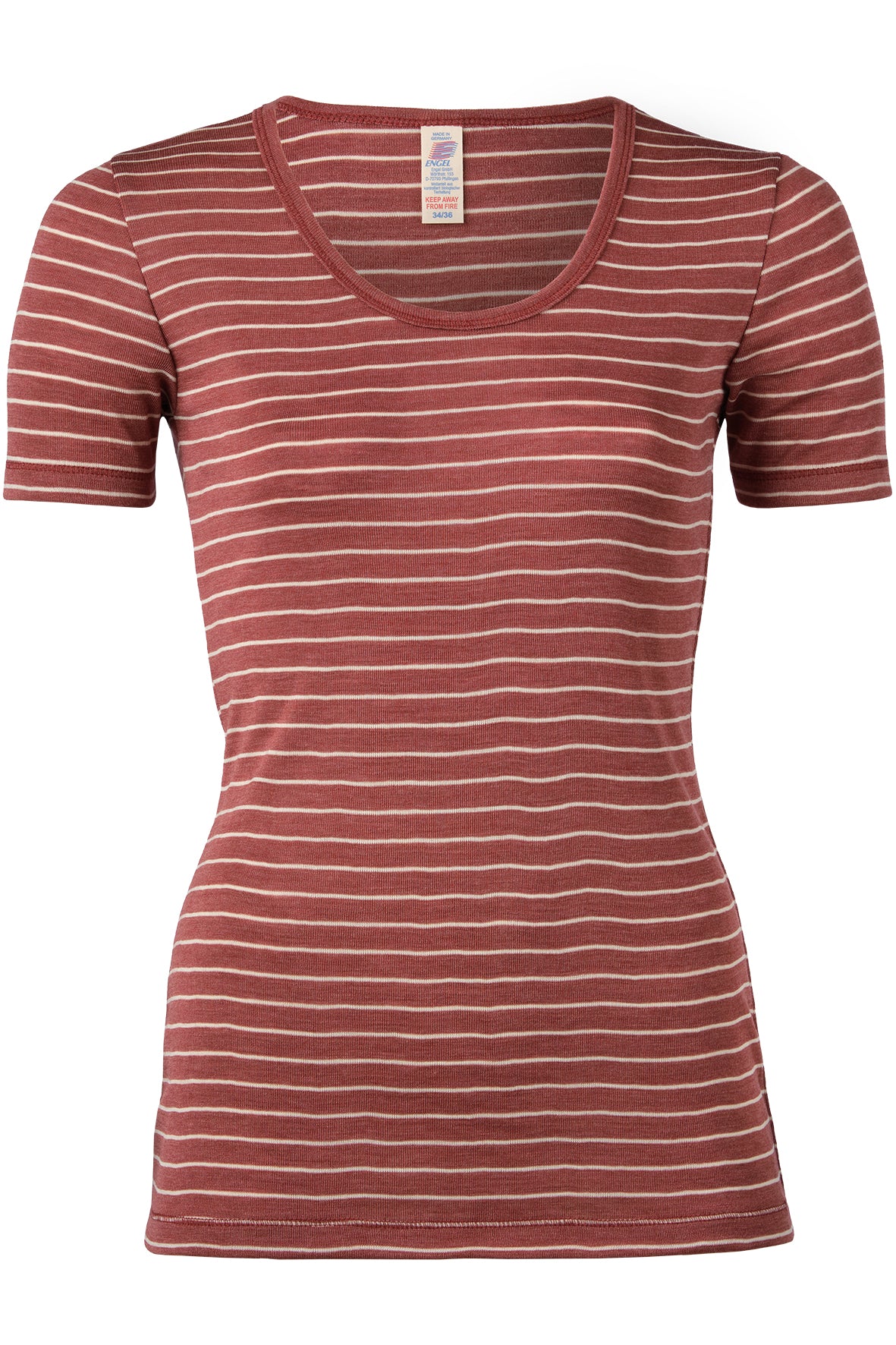 Merino-Seide Shirt gestreift Damen - Image 2