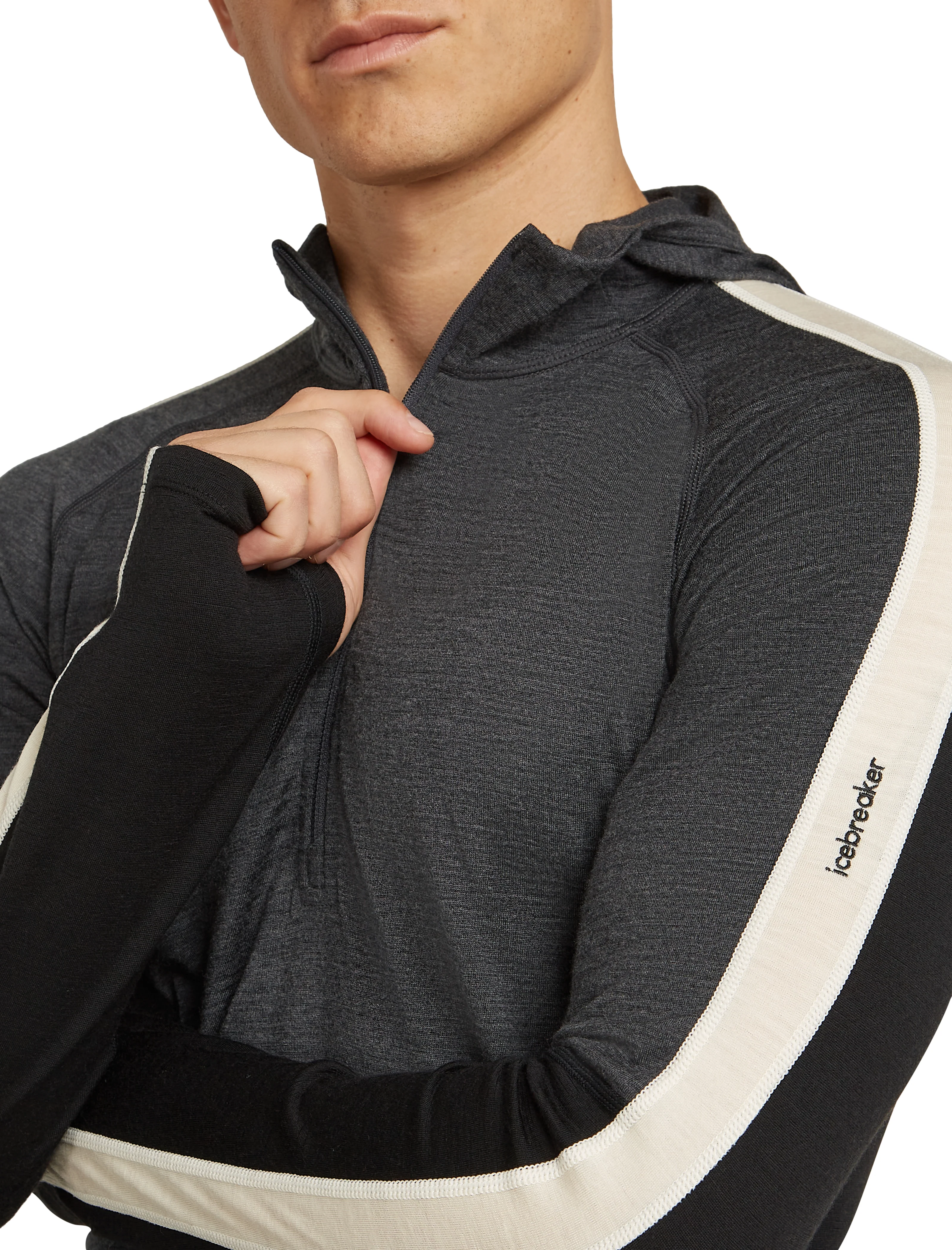 200 Oasis Plus LS Half Zip Hood ♂ - Image 5