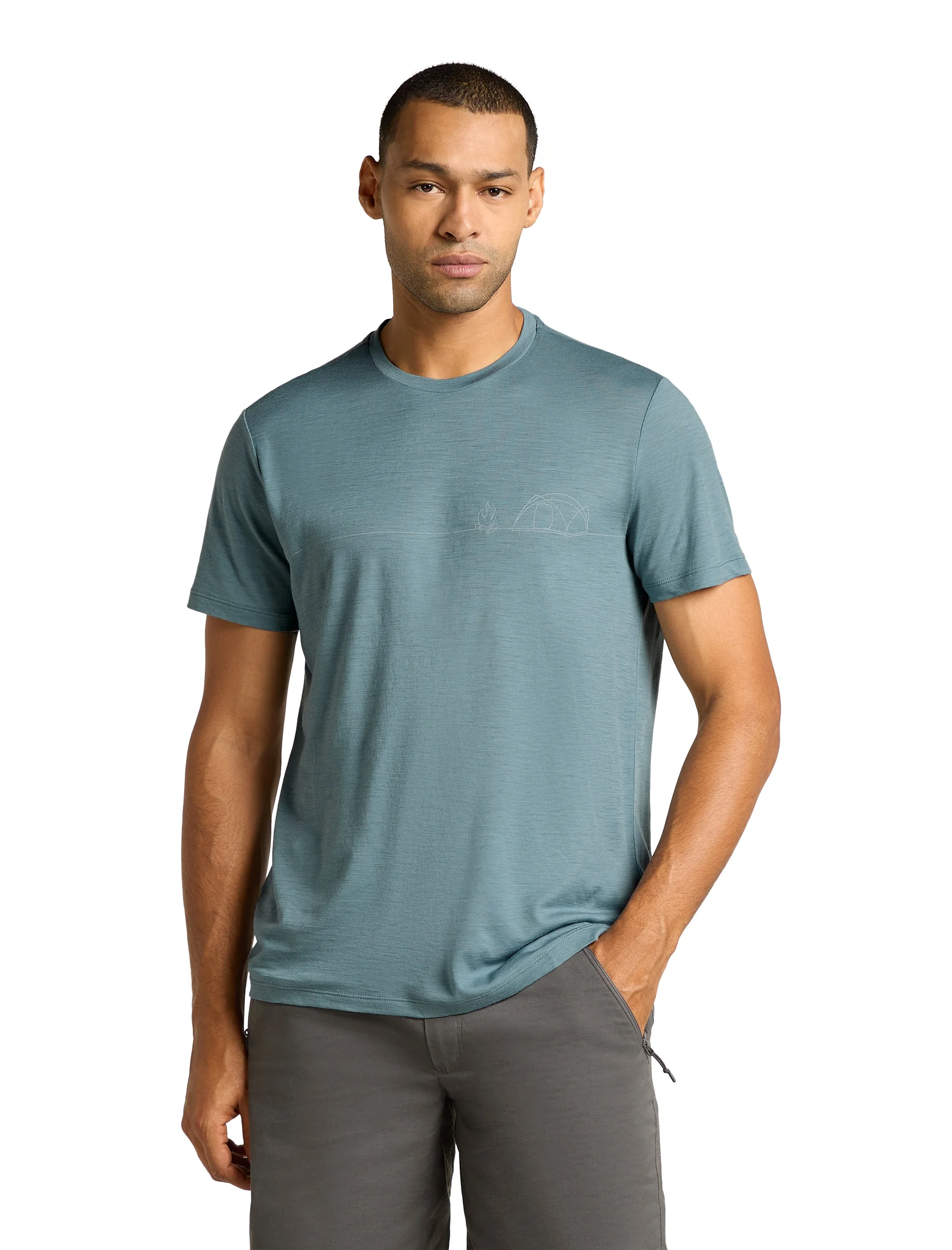 Tech Merino T-Shirt Single Line Camp ♂ - Image 3