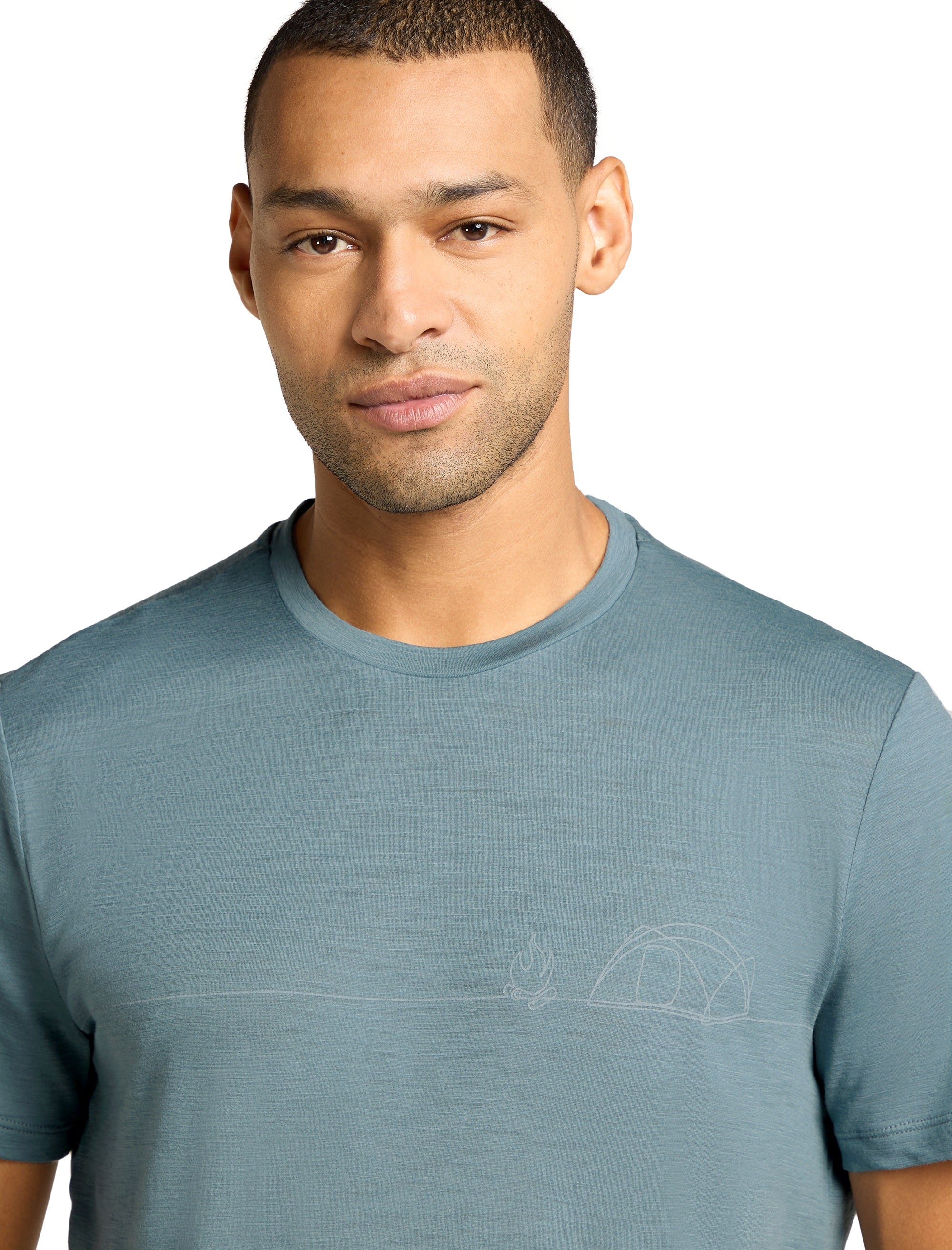Tech Merino T-Shirt Single Line Camp ♂ - Image 4