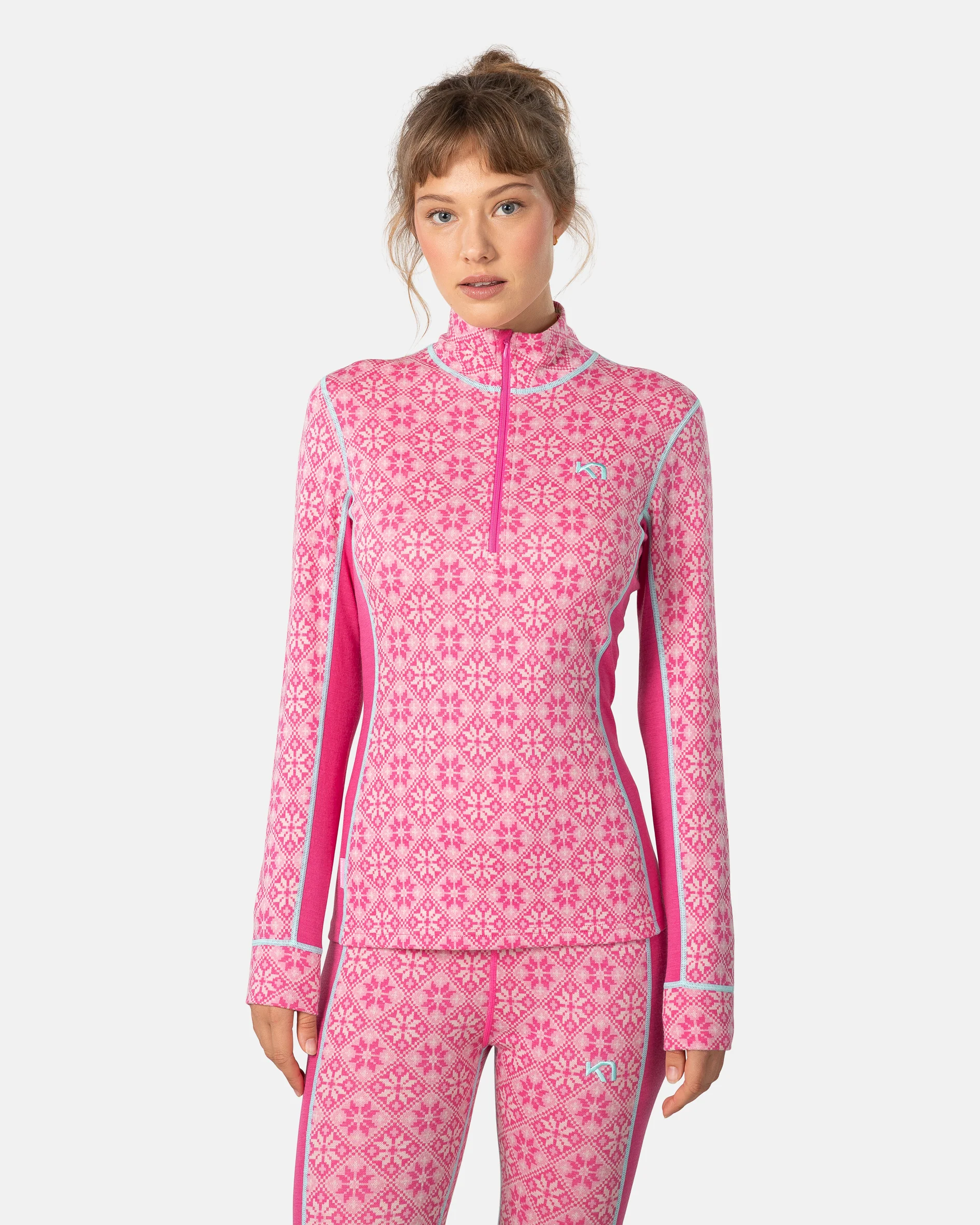 Rose Merino Long Sleeve Half Zip 240 ♀ - Image 3