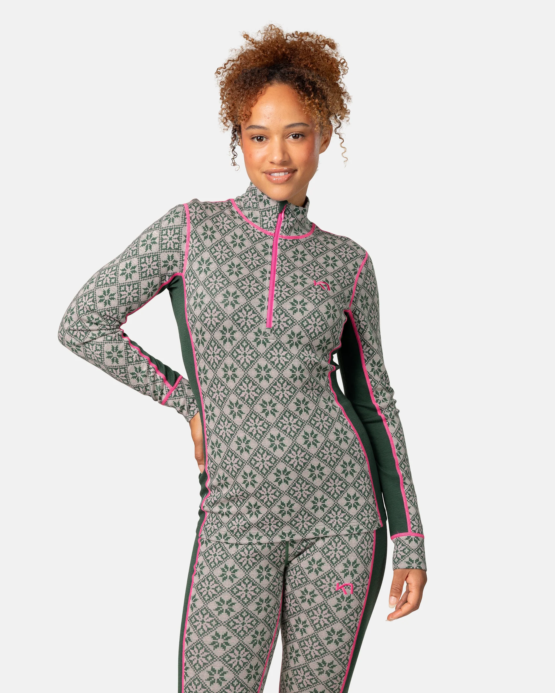 Rose Merino Long Sleeve Half Zip 240 ♀ - Image 4