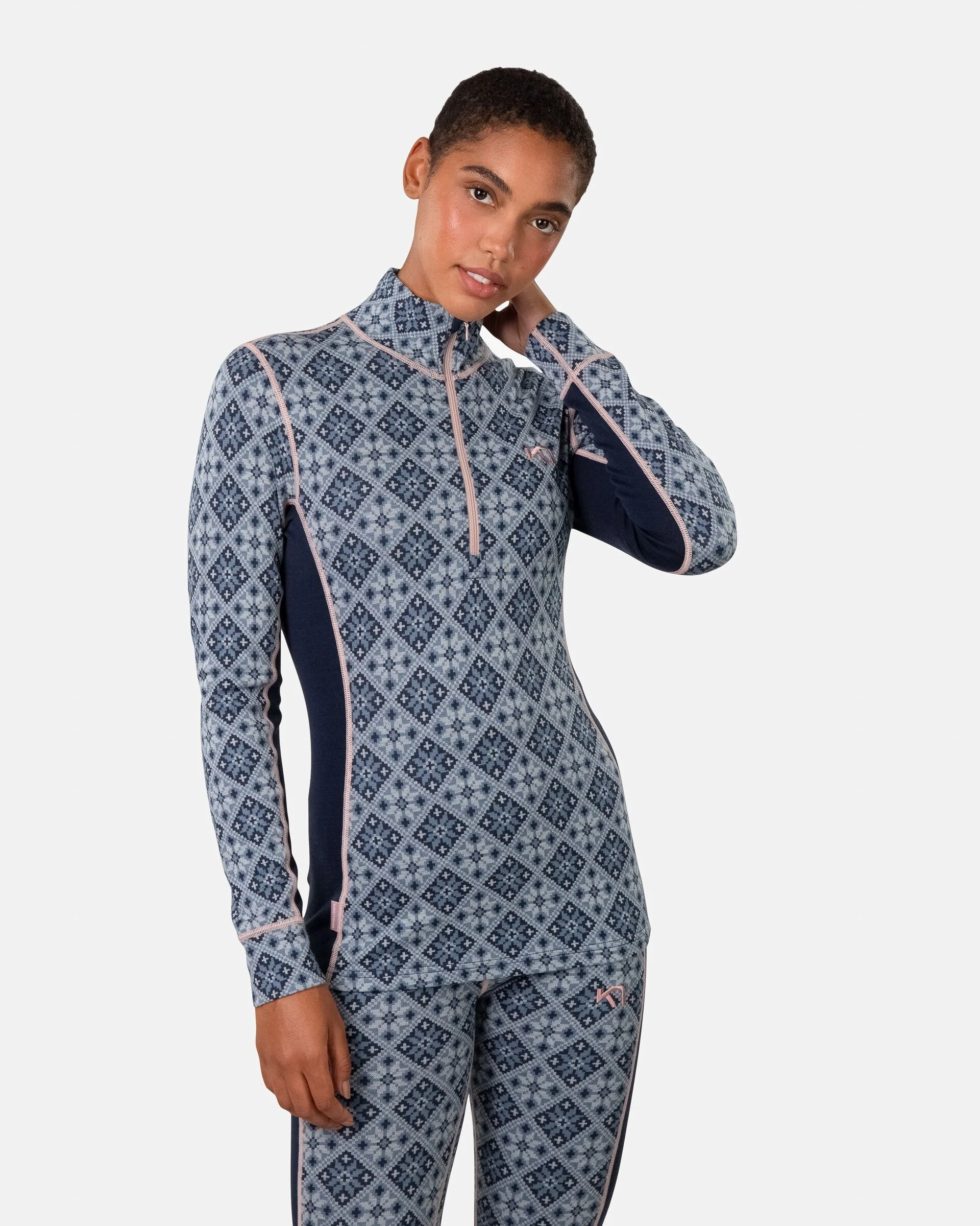 Rose Merino Long Sleeve Half Zip 240 ♀ - Image 5
