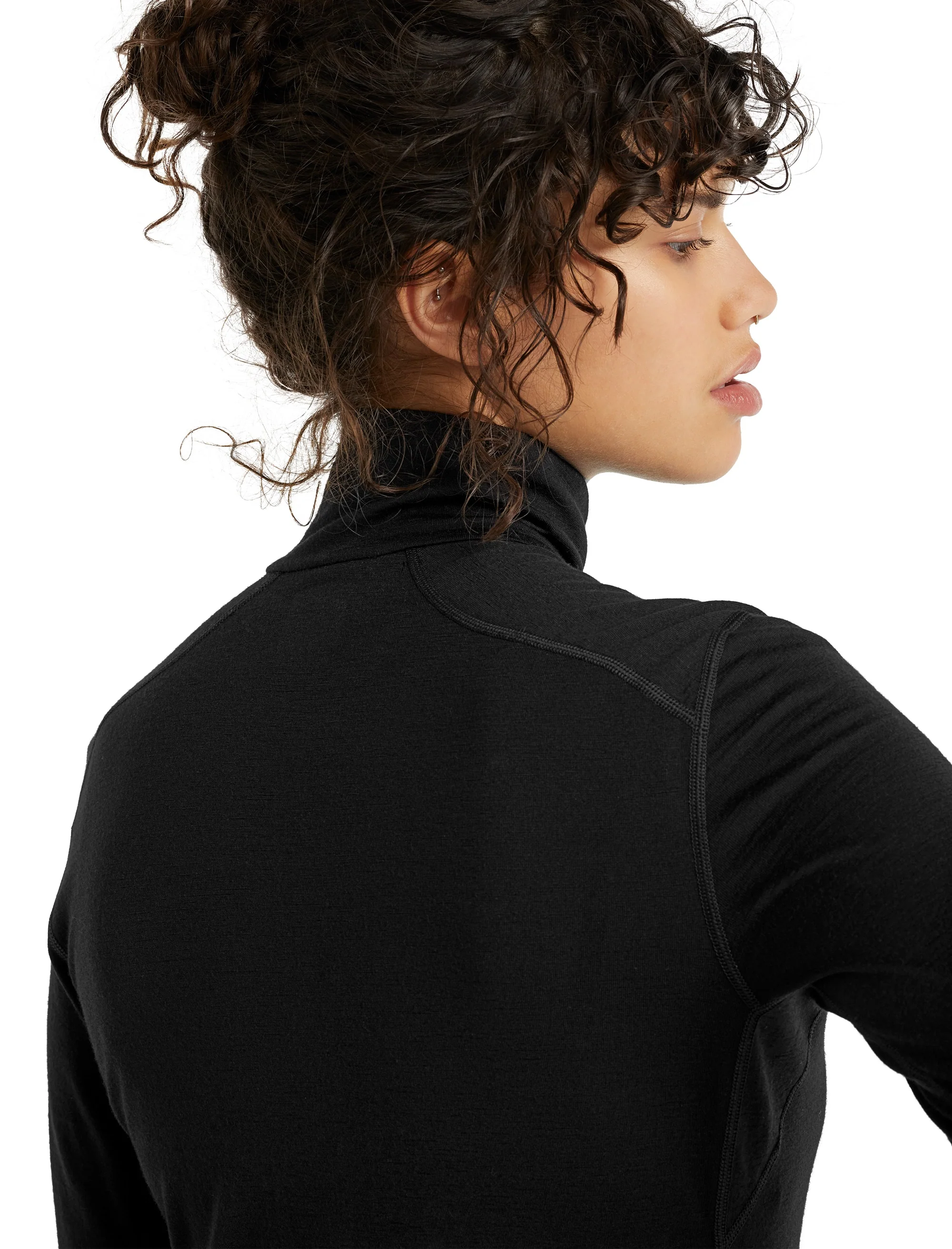 Oasis Merino Long Sleeve Damen Zip 200 - Image 3