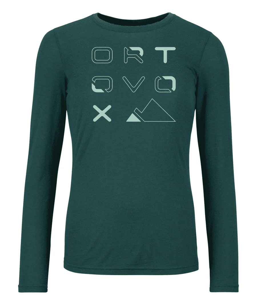 185 Merino Brand Outline Longsleeve ♀