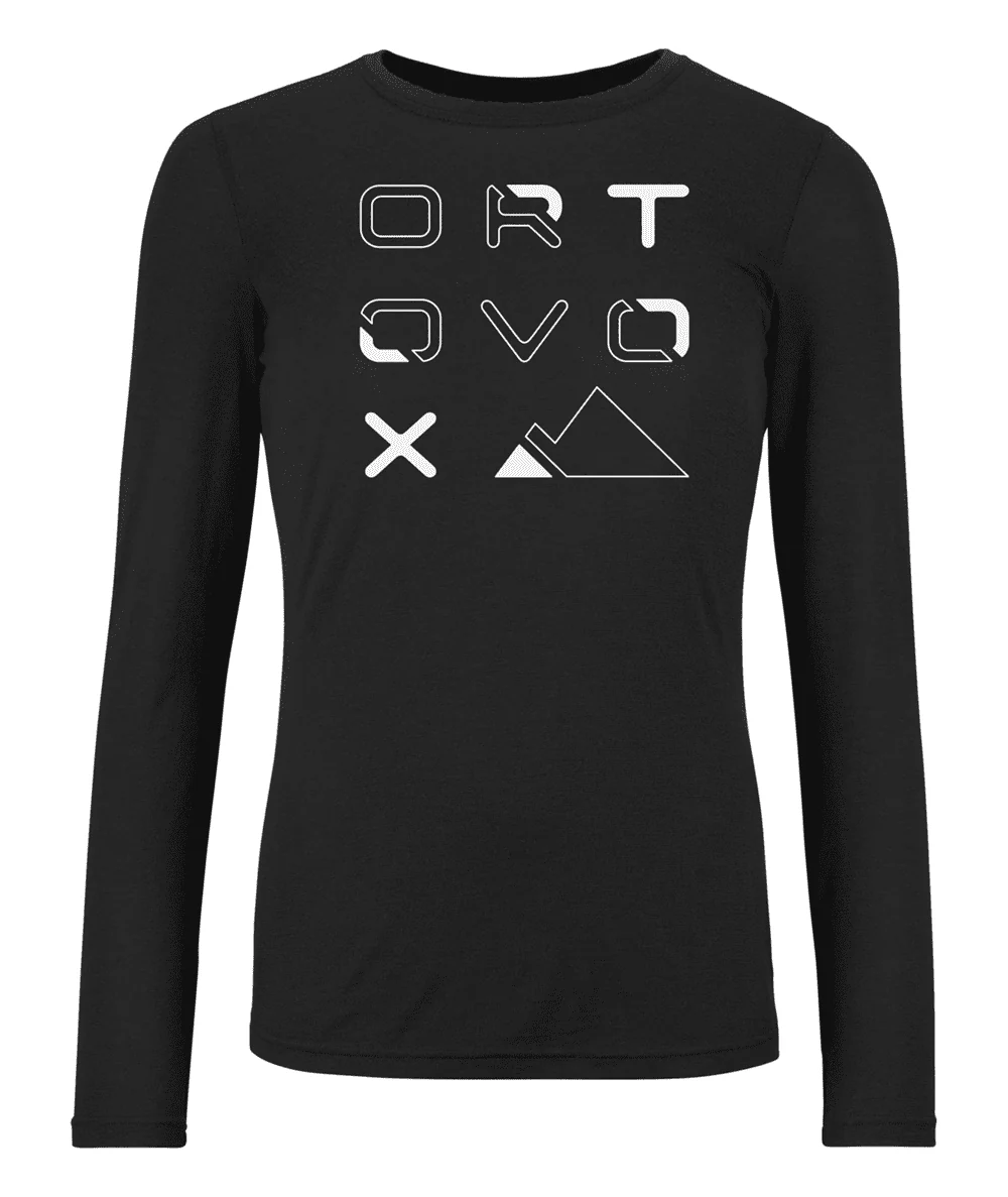185 Merino Brand Outline Longsleeve ♀ - Image 2