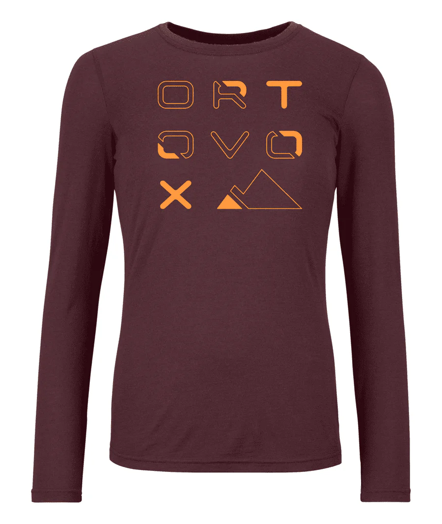 185 Merino Brand Outline Longsleeve ♀ - Image 3