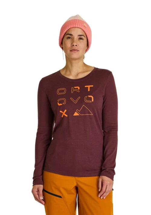 185 Merino Brand Outline Longsleeve ♀ - Image 4