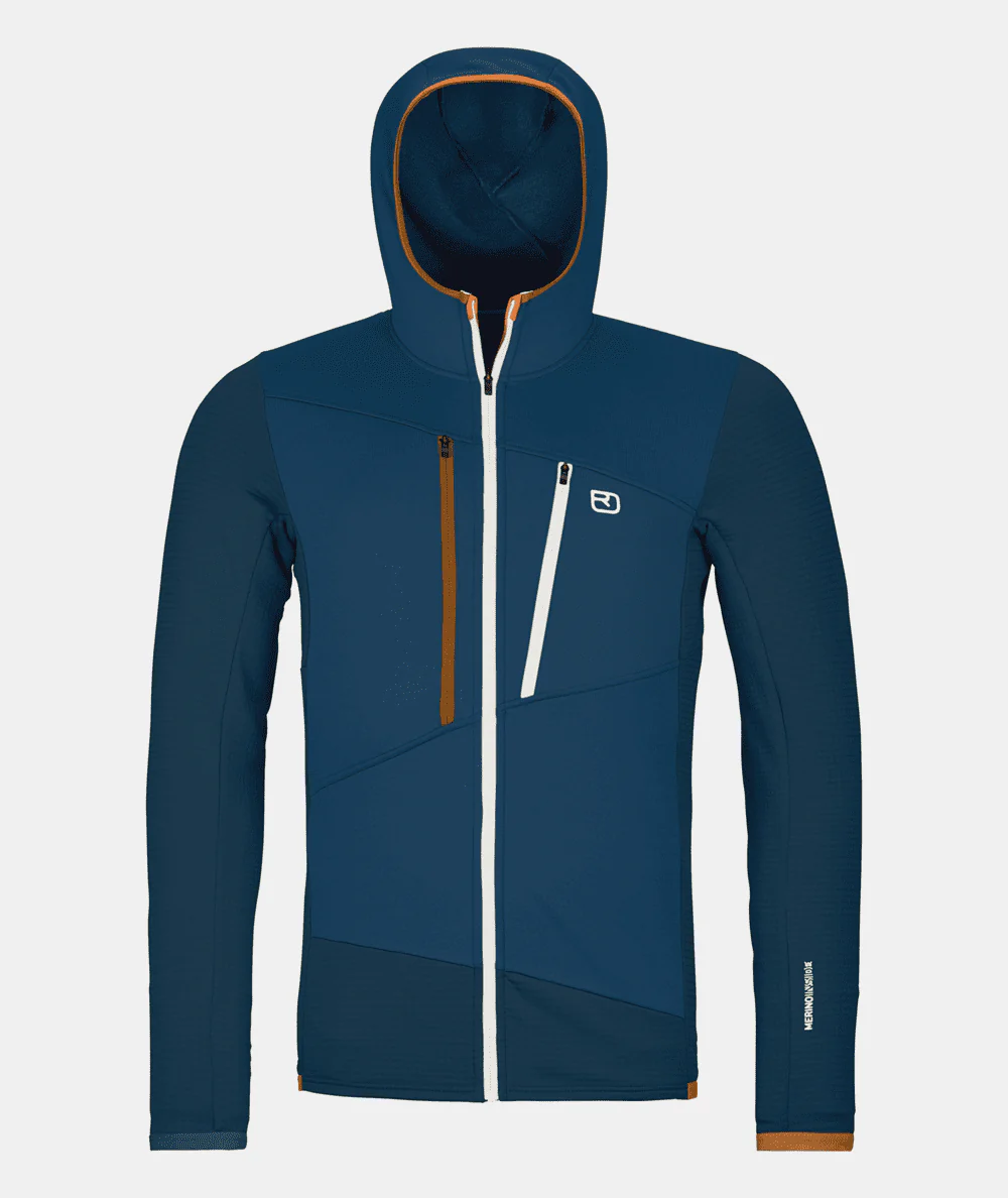 Merino Fleece Grid Hoody Herren - Image 8