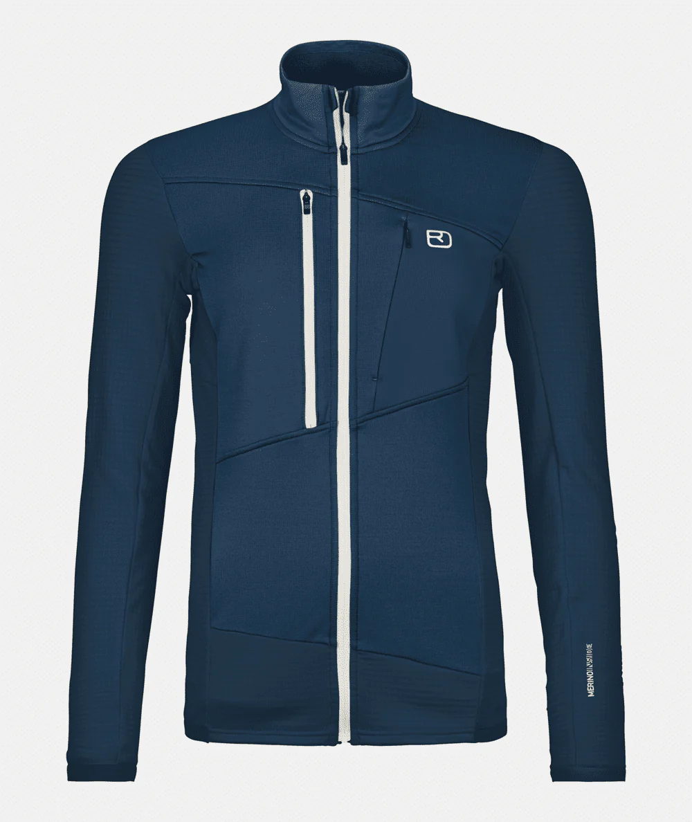 Merino Fleece Grid Jacket Damen - Image 2