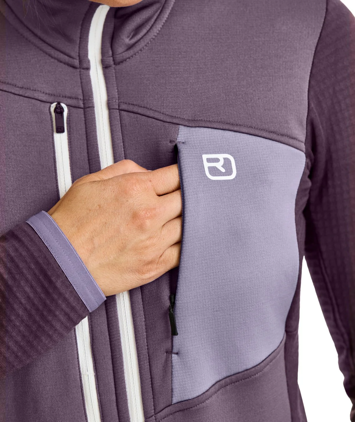 Merino Fleece Grid Jacket Damen - Image 8