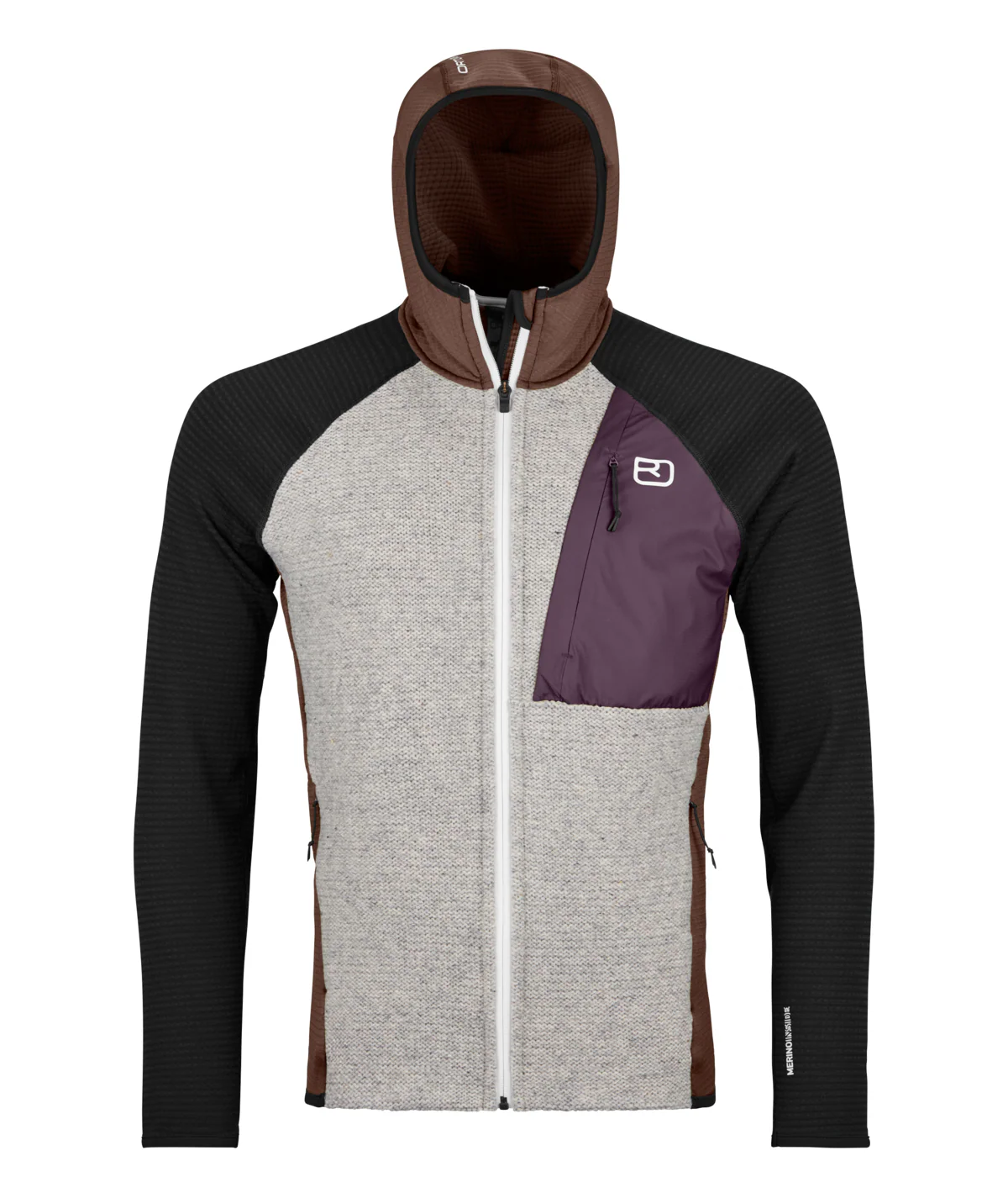 Merino Fleece Grid Plus Knit Hoody Herren - Image 3