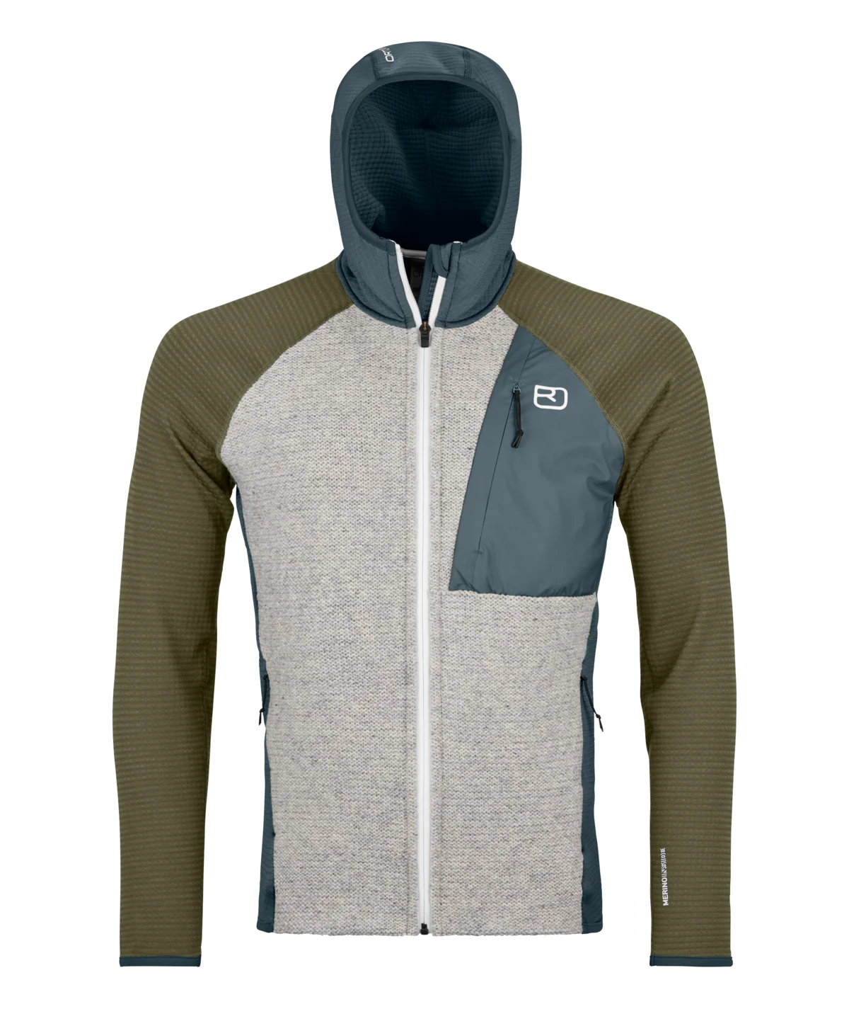 Merino Fleece Grid Plus Knit Hoody Herren - Image 5