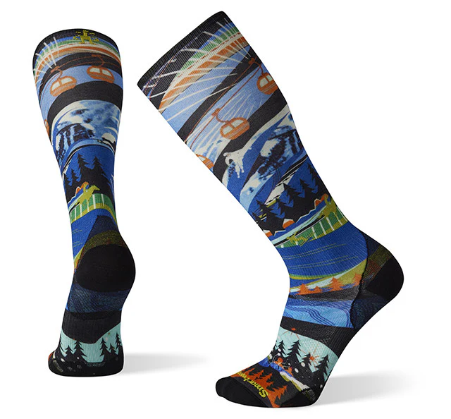Performance Ski Socks Skication Print Unisex
