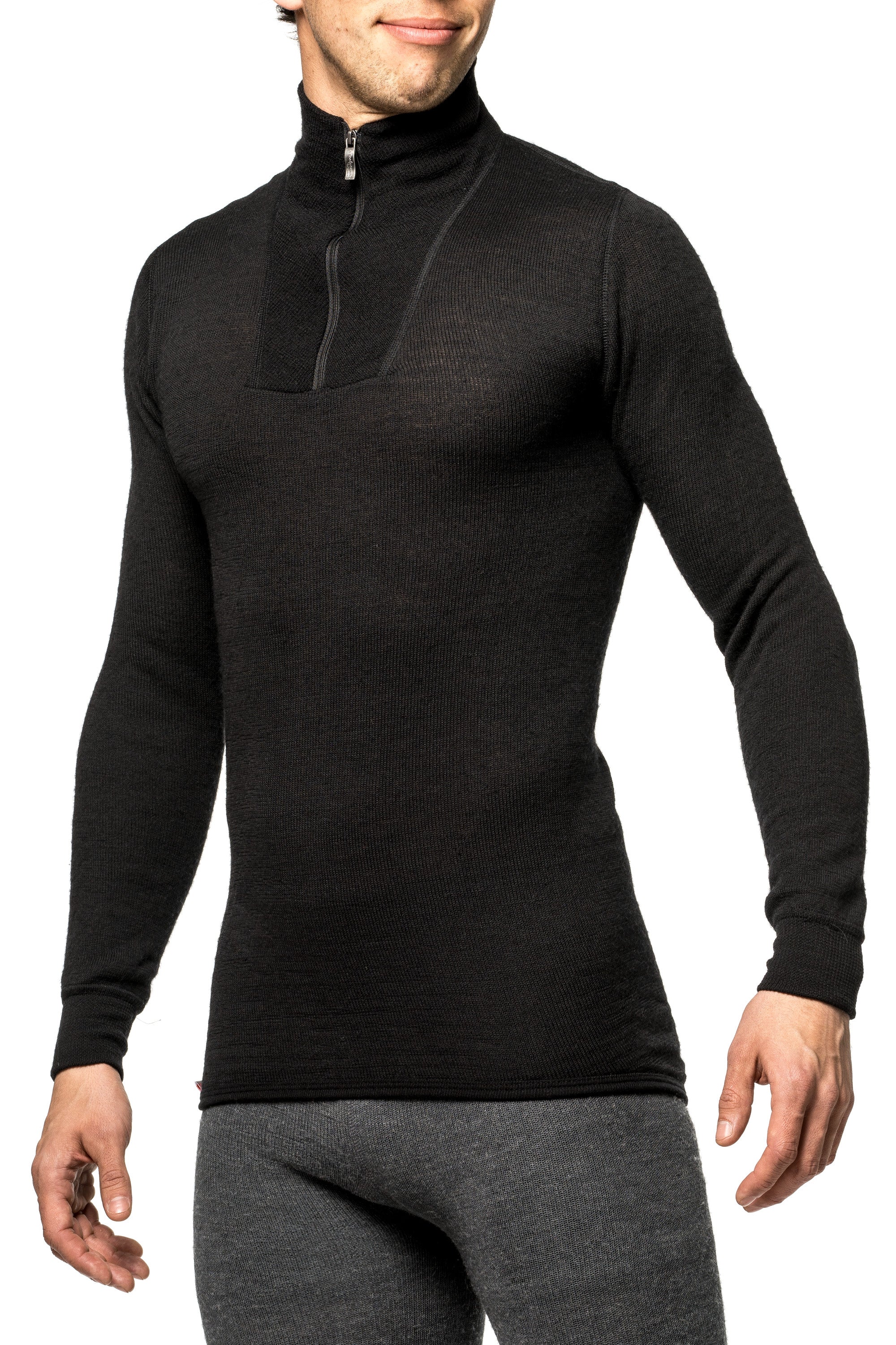 Ullfrotte-200 Thermo Merino Zip Turtleneck Unisex - Image 3